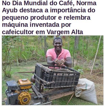 foto divulgao do projeto peneirador do caf porttil do inventor anatalcio reis